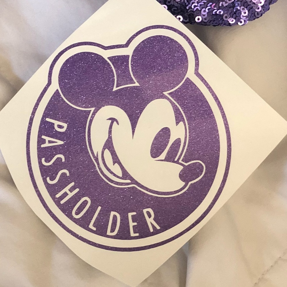 Disney Passholder Vinyl Stickers.